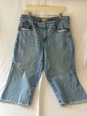 Madewell Light Blue Wide-Leg Crop Jeans